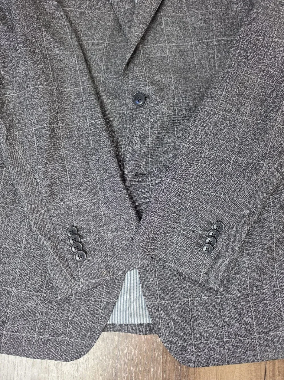 Banana Republic 100% Wool Glen Plaid Blazer Jacket Slim Fit 40 Long Preppy. 40L